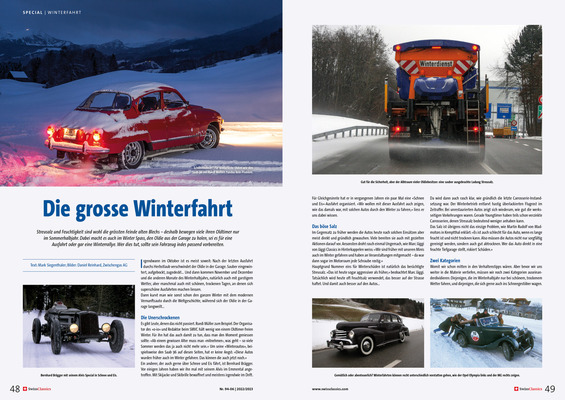 Bild: SwissClassics Revue 94-6/2022 - Bericht Special | Die grosse Winterfahrt