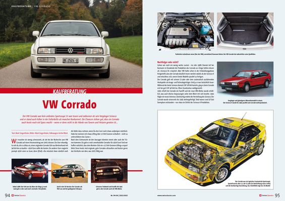 Bild: SwissClassics Revue 94-6/2022 - Bericht VW Corrado | Kaufberatung
