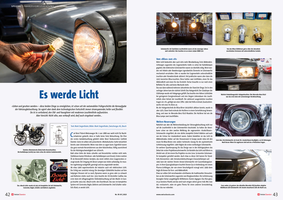 Bild: SwissClassics Revue 95-1/2023 - Bericht Es werde Licht