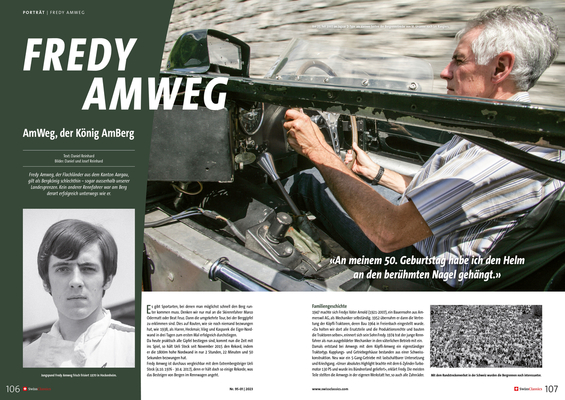 SwissClassics Revue 95-1/2023 - Report Fredy Amweg - AmWeg, the king of the mountain