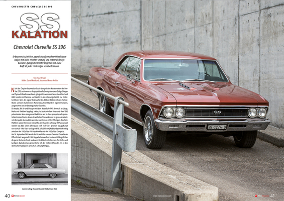 SwissClassics Revue 97-3/2023 - Bericht Chevrolet Chevelle SS 396 | SS Kalation