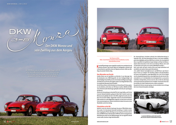Bild: SwissClassics Revue 97-3/2023 - Bericht DKW 3=6 Monza | Zwillinge