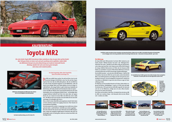 SwissClassics Revue 97-3/2023 - Report Toyota MR2 | Purchase advice