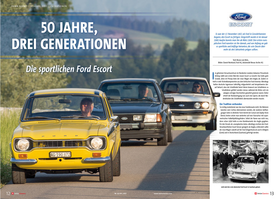 Bild SwissClassics Revue Heft 62-4/2017 - 3 Generationen Ford Escort