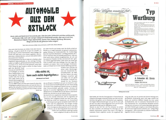 SwissClassics Revue Nr. 45-5/2014 - Special Automobile aus dem Ostblock"