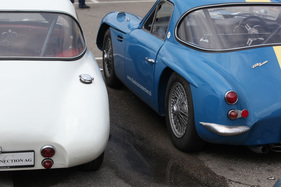 TVR Grantura (1960) - next to Jomar GT from 1958 - interesting differences at the rear - Fantastic Plastic 2019
