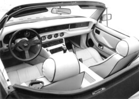 TVR S3C (1992) – Interieur mit begradigtem Armaturenbrett