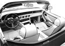 TVR S3C (1992) – Interieur mit begradigtem Armaturenbrett