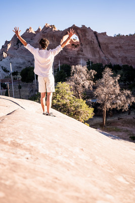 Tag 17 Grants nach Tuba City - Sonnenaufgang am Window Rock in Arizona
