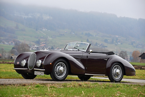 Bild: Talbot-Lago T120 Cabriolet by Graber (1936) - als Lot 126 angeboten an der Versteigerung Oldtimer Galerie Toffen in Gstaad vom 29. Dezember 2021