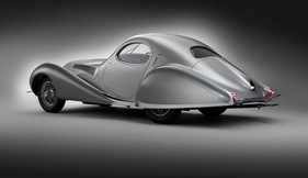 Talbot-Lago T150-C SS Teardrop Coupé 1938 - Seitliche Heckansicht