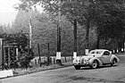 Talbot-Lago T150 C Spéciale Goutte d'Eau Figoni et Falaschi (1938) - Chassis 90034 1948 in Spa, für das Rennen wurden grössere Scheinwerfer montiert.