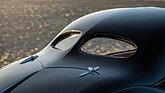 Talbot-Lago T150 C Spéciale Goutte d'Eau Figoni et Falaschi (1938) - Die geteilte Heckscheibe verleiht dem Talbot-Lago den Look eines Insekts
