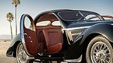 Talbot-Lago T150 C Spéciale Goutte d'Eau Figoni et Falaschi (1938) - Hinten angeschlagene Tür im Stil der Zeit