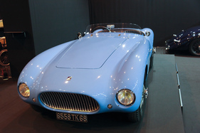 Talbot Lago T26 Grand Sport SWB Barchetta Motto (1950) - auf dem Stand von Lukas Hüni - Rétromobile 2015