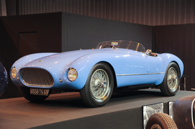 Talbot Lago T26 Grand Sport SWB Barchetta Motto (1950) - auf dem Stand von Lukas Hüni - Rétromobile 2015