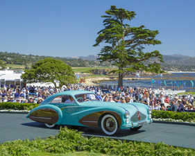 Talbot-Lago T26 Grand Sport Saoutchik Fastback Coupé (1948) - 1. Rang in der Klasse O-3 beim Pebble Beach Concours d'Elegance 2024