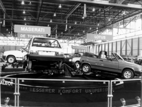 Talbot Samba LS (1982) - am Genfer Automobilsalon von 1982 - die neue Frontantriebsreihe Samba steht auf dem Talbot-Stand im Mittelpunkt
