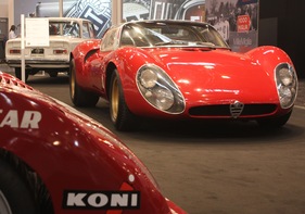 Techno Classica 2011 - Alfa Romeo 33 Stradale (Prototyp) am Alfa Romeo Stand - interessant ist, dass der Scheibenwischer nicht (mehr?) oben angeschlagen ist