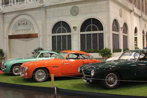 Techno Classica Essen 2012 - Impressionen - die einmalige Zusammenstellung von 21 Pegaso-Sportwagen auf dem SIHA-Stand