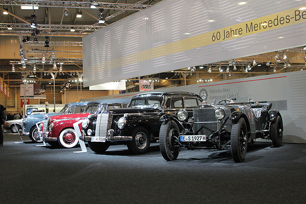 Techno Classica Essen 2012 - Impressionen - verschiedene Mercedes-Oldtimer auf dem Firmenstand