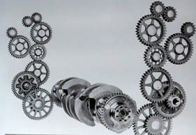 Teile des BMW-F1-Motors von 1990