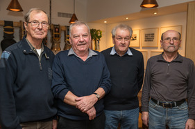 Teilnehmer des Eigenthal-Bergrennens in den Sechzigerjahren - Ernst Fischer, Ruedi Caprez, Koni Serchi und Bruno Huber