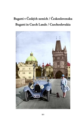 The k. & k. Bugatto Register - Beispielseite "Bugatti in der Tschechoslovakei"