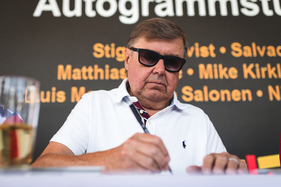 Timo Salonen auf dem Podium - ADAC Eifel Rallye Festival 2018 Timo Salonen auf dem Podium - ADAC Eifel Rallye Festival 2018