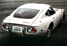Toyota 2000 GT (1968) - auch von hinten ansprechend - Abbildung in Verkaufsprospekt 1968