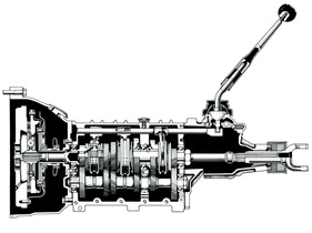 Toyota Celica 1600 ST (1972) - das Fünfganggetriebe im Querschnitt