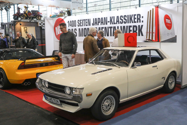 Toyota Celica (1972) - frühe Auslieferung in die Schweiz, auf dem Stand von Wolfgang Blaube - Bremen Classic Motorshow 2023