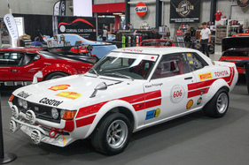 Toyota Celica TA22 Gruppe 2 (1973) - eines von vier Werksautos und der einzige linksgelenkte, einst von Klaus Fritzinger gefahren - gesehen bei Lutziger Classic Cars - Swiss Classic World Luzern 2021