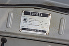 Toyota Corolla 1100 (1968) - Typenschild
