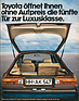 Toyota Corona Liftback (1979) - in der Werbung - Toyota öffnet Ihnen ohne Aufpreis die fünfte Tür zur Luxusklasse