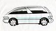 Toyota Previa (1991) - CALTY-Zeichnung (© Toyota/CALTY, 1991) Toyota Previa (1991) - CALTY-Zeichnung (© Toyota/CALTY, 1991)