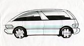 Toyota Previa (1991) - CALTY-Zeichnung (1991)