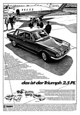 Triumph 2.5 PI (1970) - Werbung - das ist der neue Triumph 2.5 PI