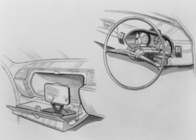 Triumph 2000 (1963) - Details des Interieurs aus der Perspektive der Designer
