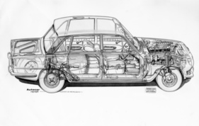 Triumph 2000 (1963) - Durchsichtszeichnung
