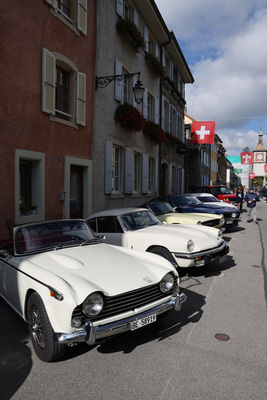 Triumph-Ansammlung - 32. Swiss Classic British Car Meeting St-Prex 2024