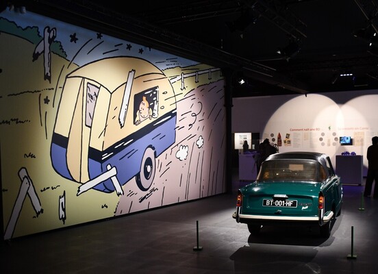 Bild Triumph Herald – Die Schwarze Insel – Tim und Struppi-Ausstellung – Musée National de l'Automobile Mulhouse
