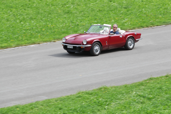 Triumph Spitfire bei der Anfahrt - British Car Meeting Mollis 2017
