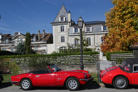 Triumph Spitfire - in Rot - Swiss Classic British Car Meeting Morges 2017