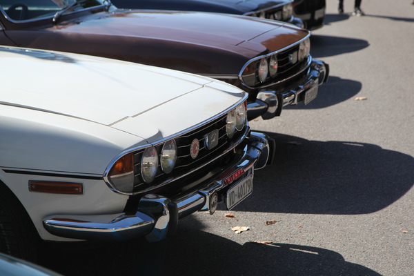 Triumph Stag in Reih' und Glied - Swiss Classic British Car Meeting Morges 2017