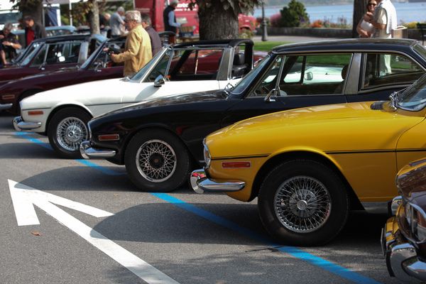 Triumph Stags in all colors - Impressions from the Swiss Classic British Car Meeting Morges on October 4, 2014