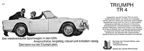 Triumph TR 4 Werbung AR 17 1963