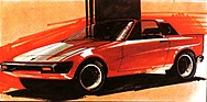 Triumph TR 7 (1975) - Entwurfszeichnung von Harris Mann