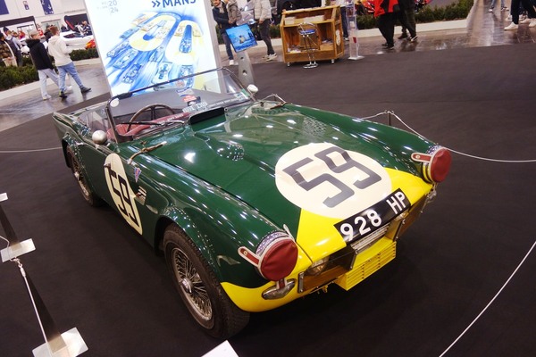 Bild Triumph TRS von 1961 wirbt für Museums-Sonderschau 100 Jahre Le Mans - Essen Motor Show 2022