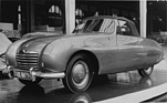 Image: Triumph TRX (1950) - British elegance, exhibited at the 1950 Paris Motor Show